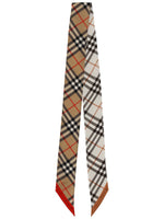 Beige Check Bandana Scarf 1