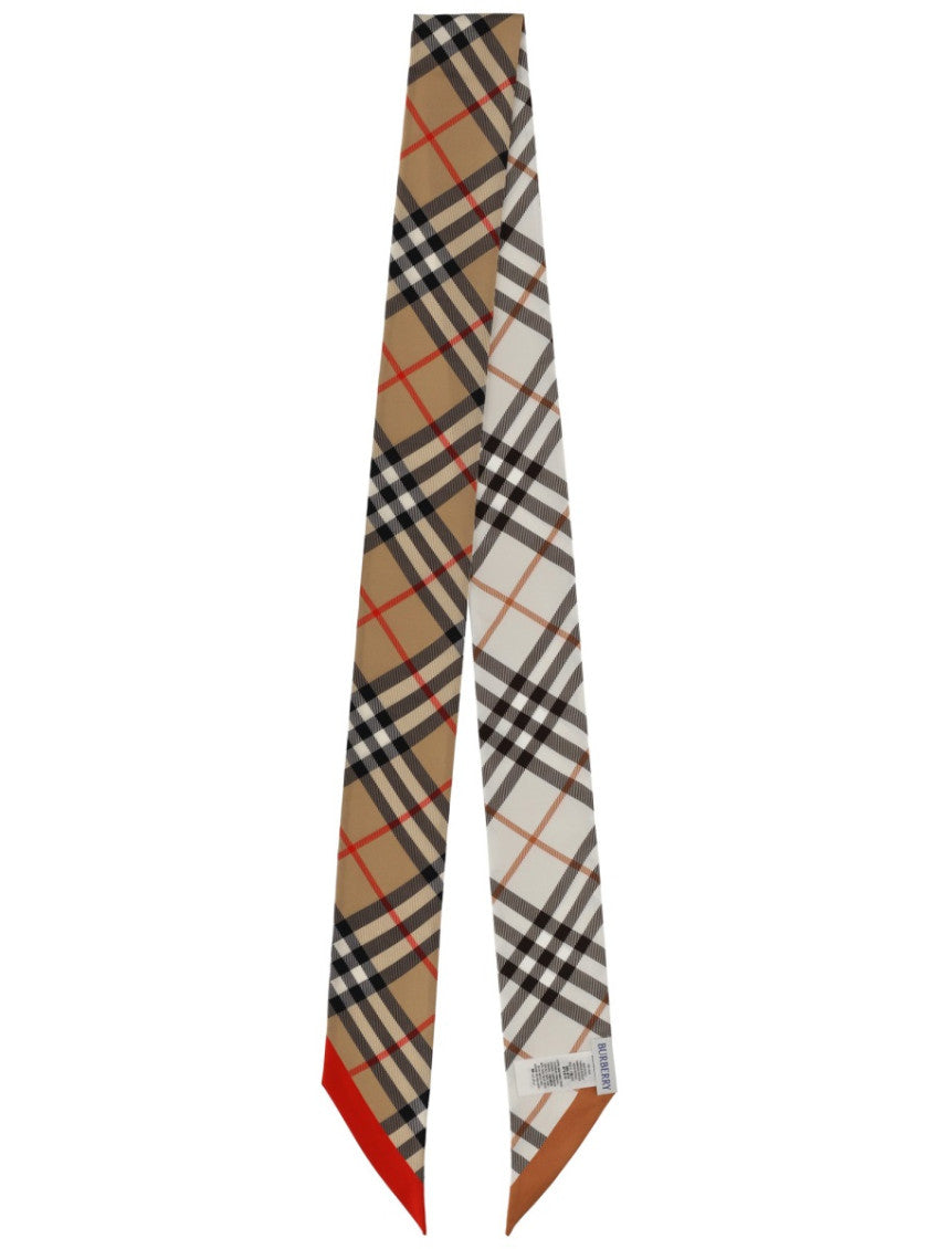 Beige Check Bandana Scarf 2