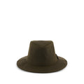 Olive Green Solid Fedora Hat 1