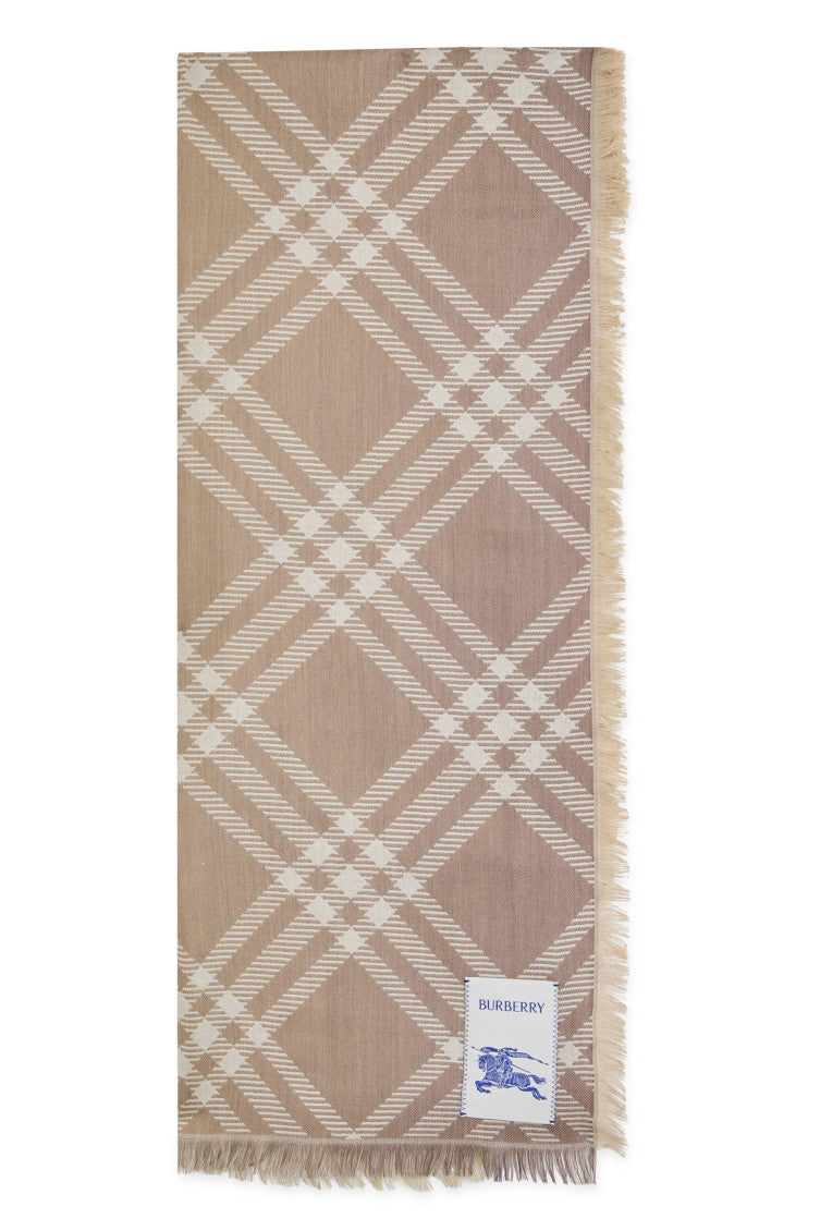 Beige Check Scarf 1