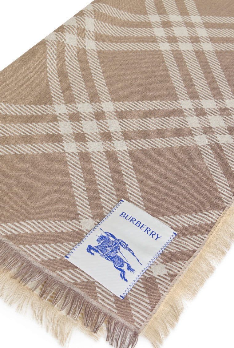 Beige Check Scarf 2