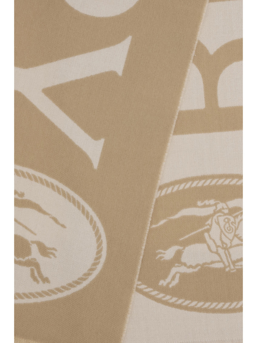 Beige Logo Scarf 3