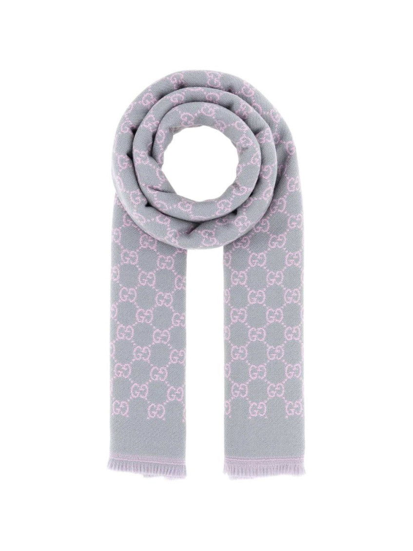 Grey GG Logo Scarf 1
