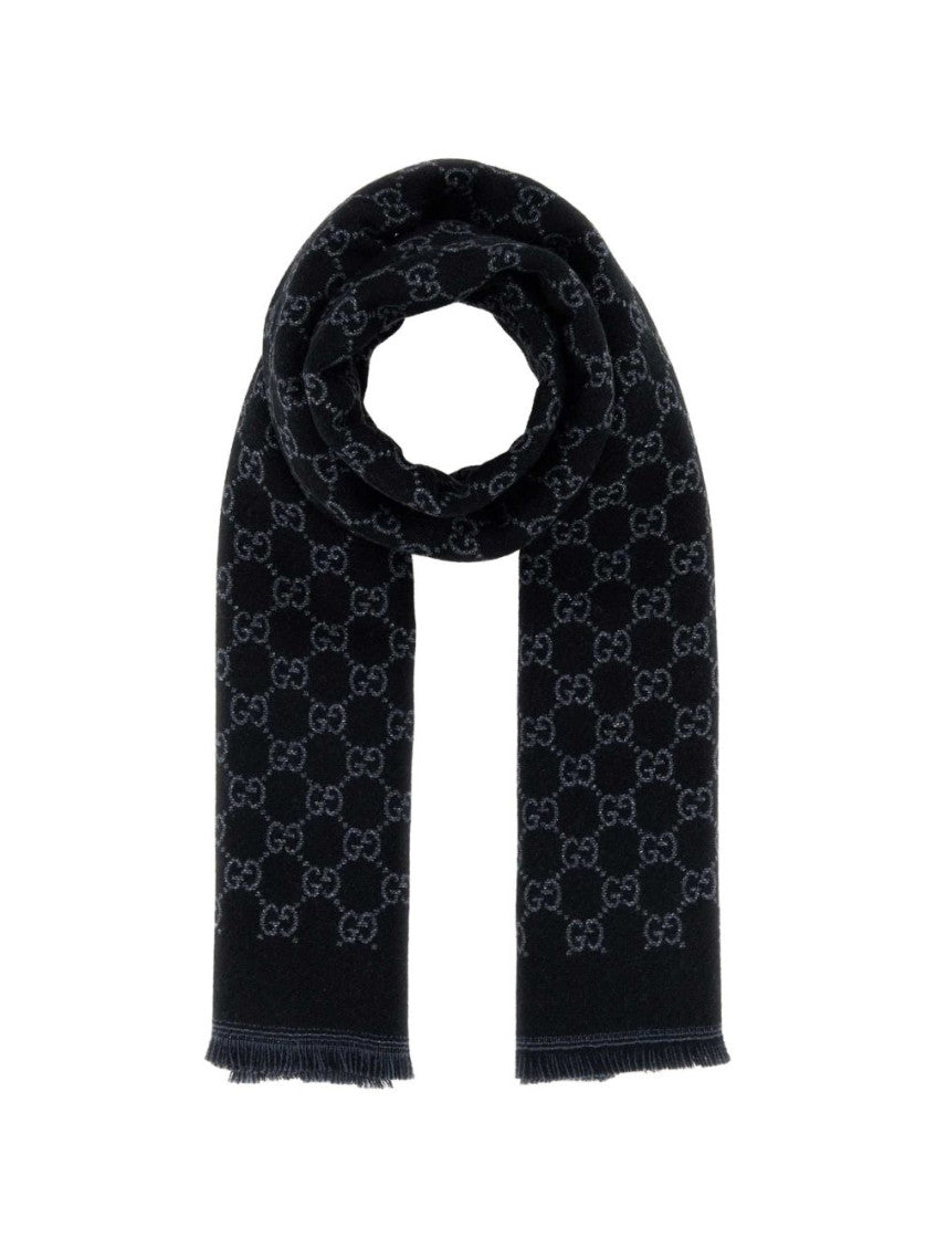 Black GG Logo Scarf 1