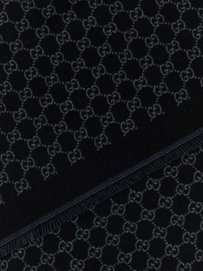 Black GG Logo Scarf 2