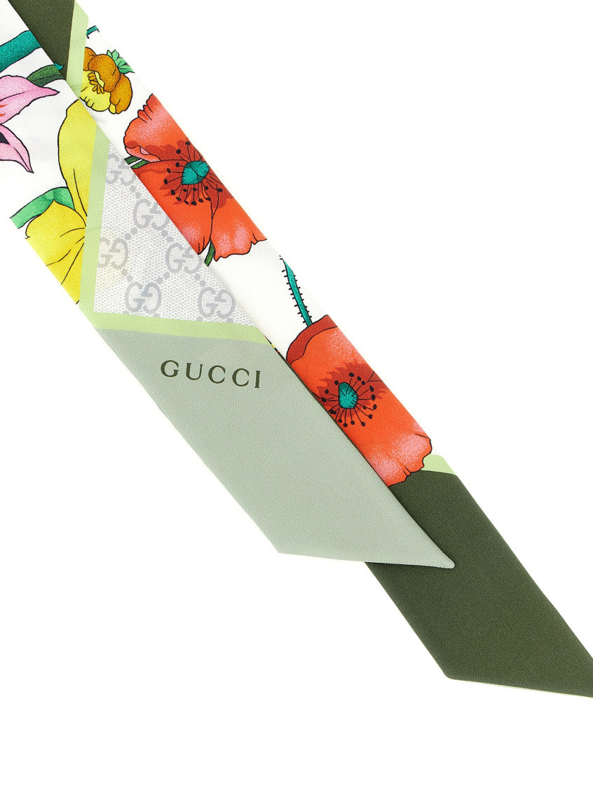 Green Flora Bandana Scarf 3