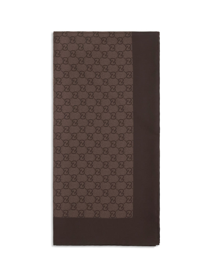 Brown GG Logo Scarf 1