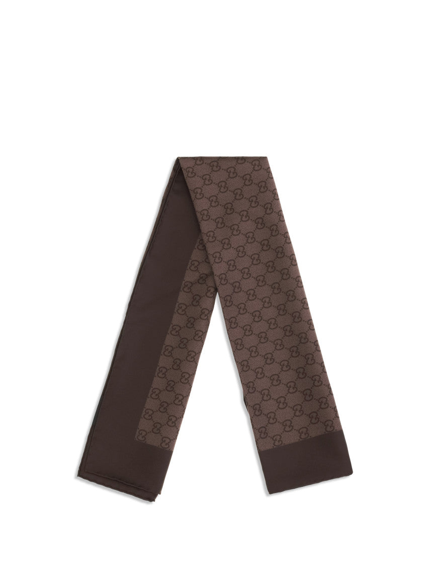Brown GG Logo Scarf 2