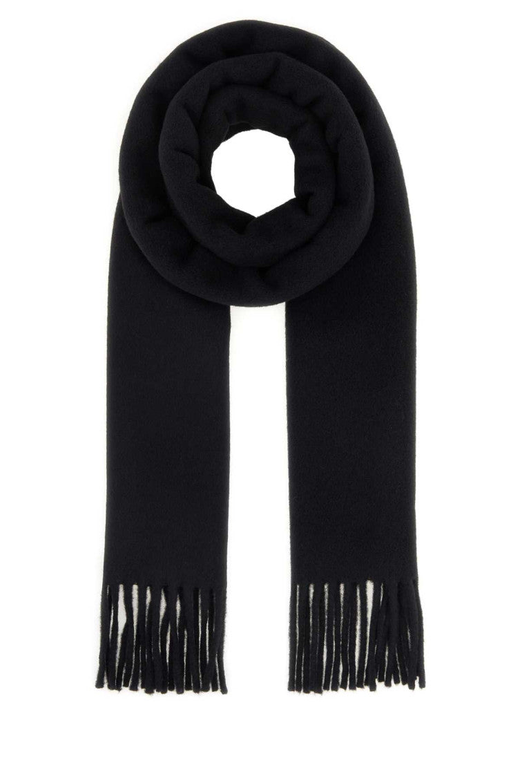 Black Fringed Scarf 1