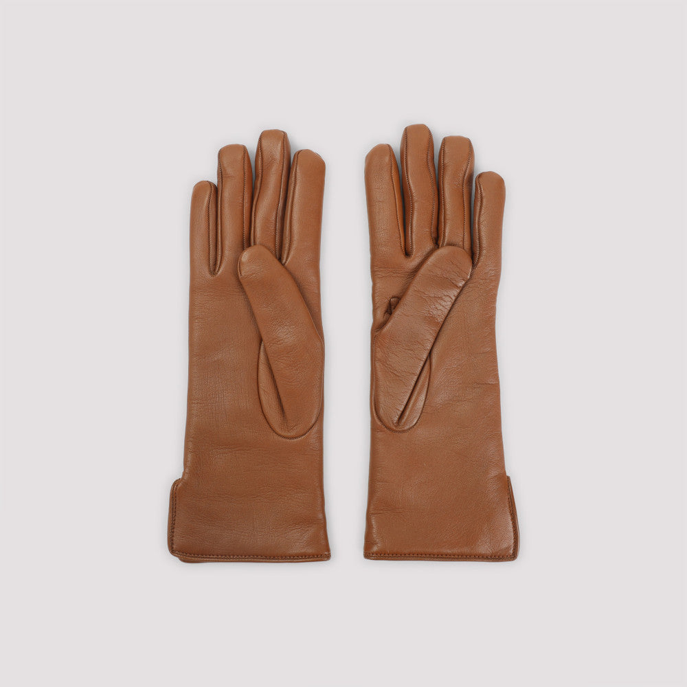 Brown Logo Gloves 4