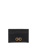 Black Gancini leather credit card case 1