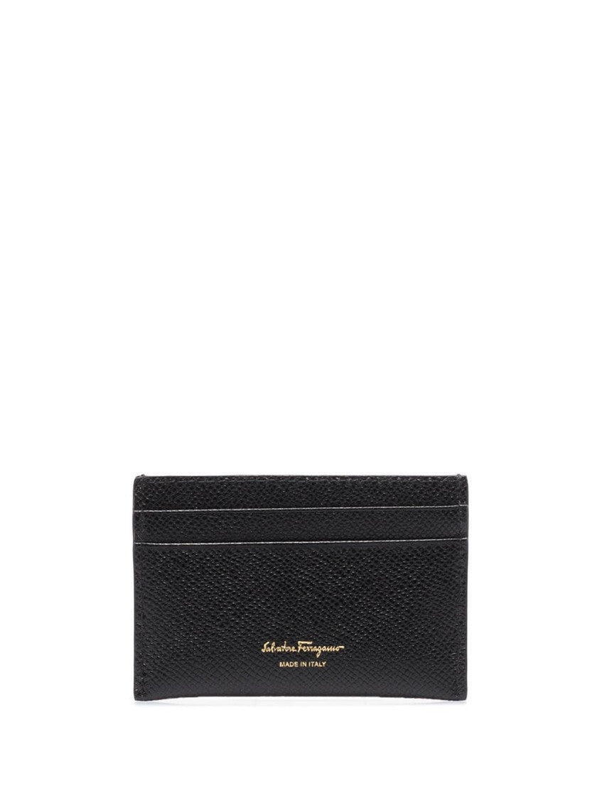 Black Gancini leather credit card case 2
