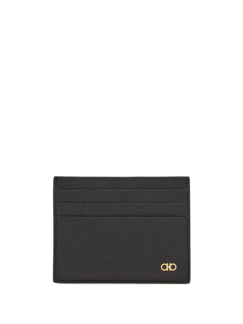 Black Gancini Logo Card Holder 1