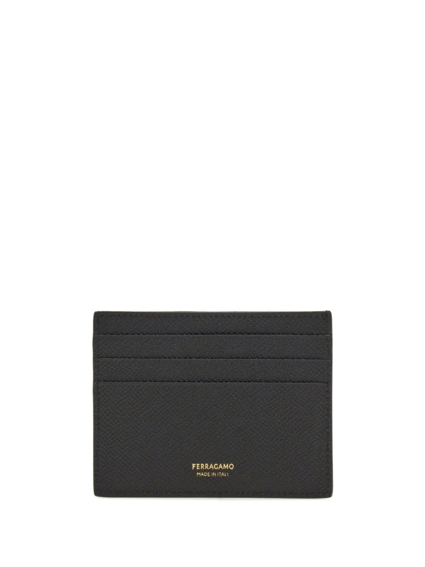 Black Gancini Logo Card Holder 2