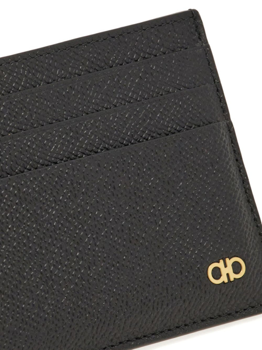 Black Gancini Logo Card Holder 3