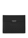 Black Logo Textured Wallet 1