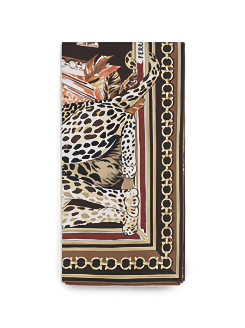 Brown Animal Print Scarves 1
