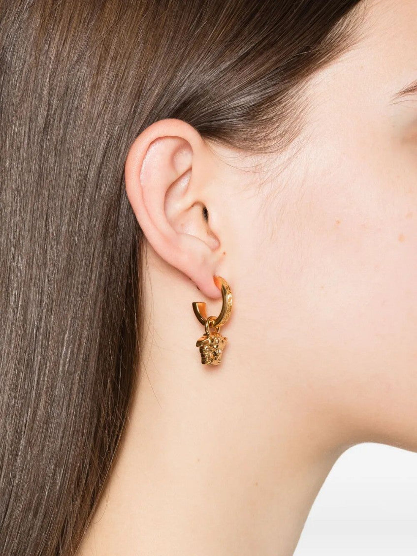 Golden Medusa Hoop Earrings 2