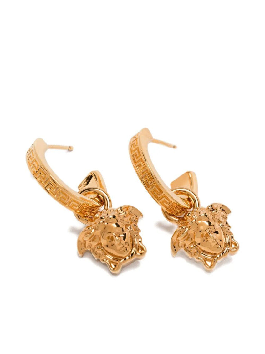 Golden Medusa Hoop Earrings 3