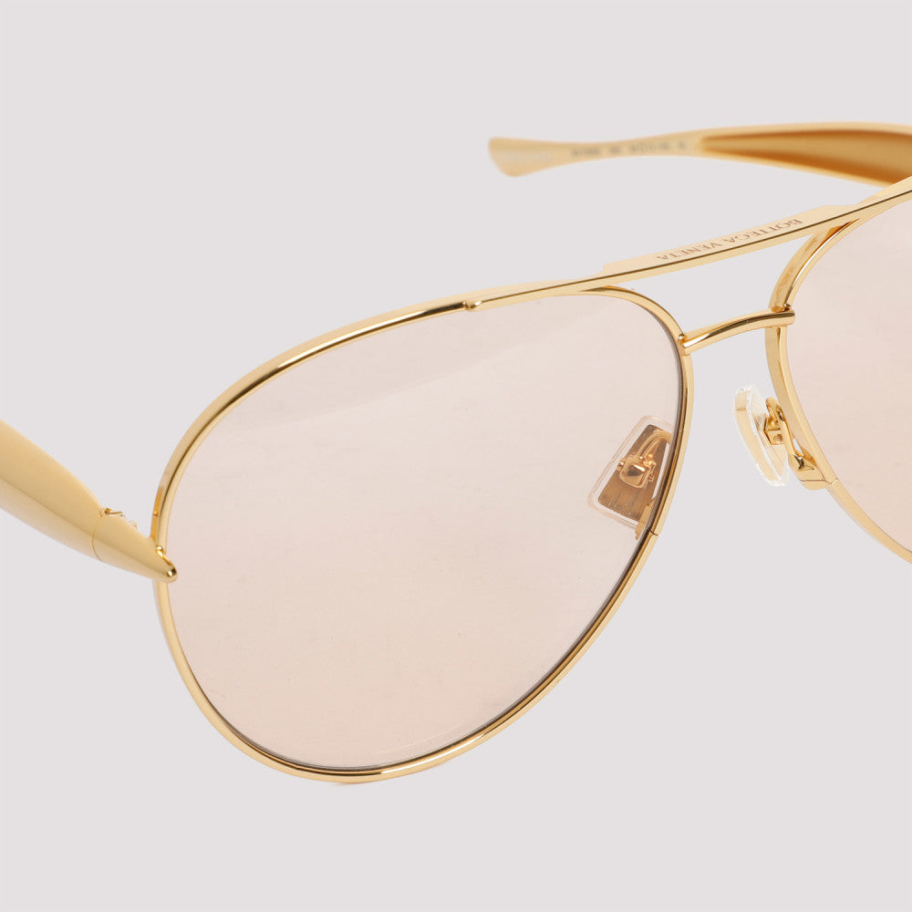 Golden Brown Aviator Sunglasses 5