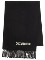 Black VLogo Textured Scarf 1