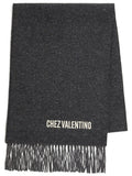 Grey VLogo Textured Scarf 1