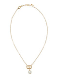 Golden Logo Pendant Necklace 1