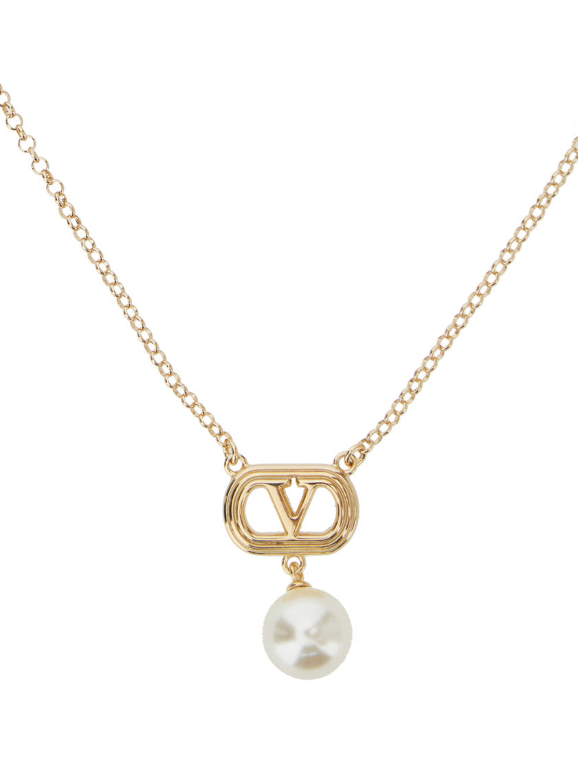 Golden Logo Pendant Necklace 2