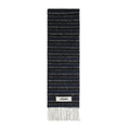 Dark Blue Logo Striped Scarf 1