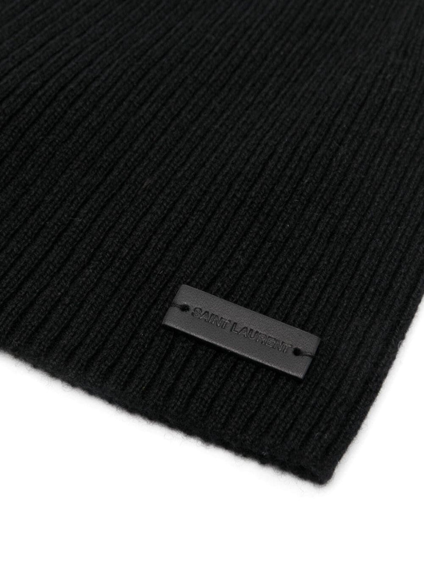 Black Logo Beanie Cap 2