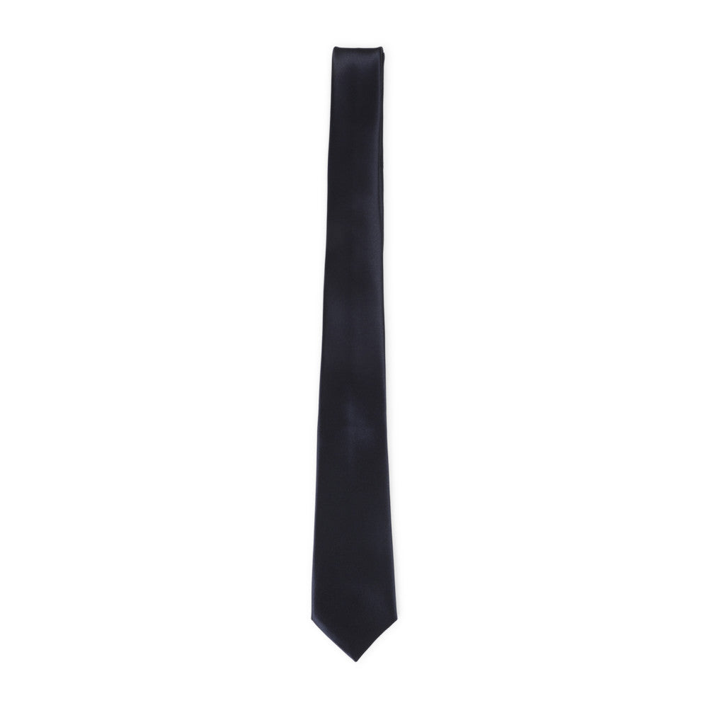 Navy Blue Solid Tie 1