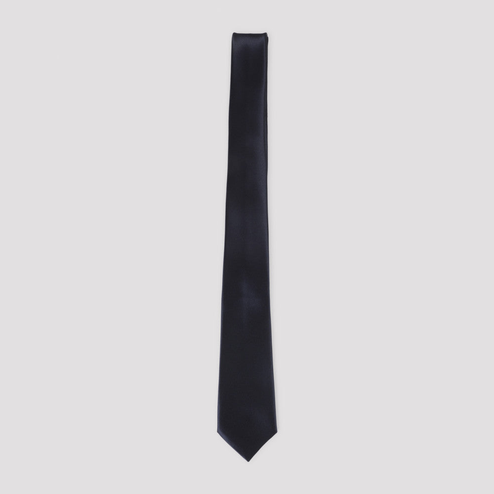 Navy Blue Solid Tie 3