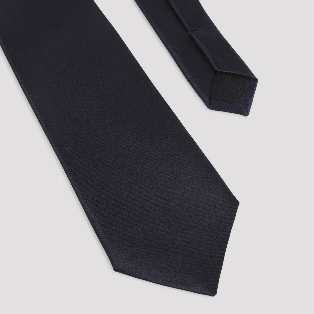 Navy Blue Solid Tie 4