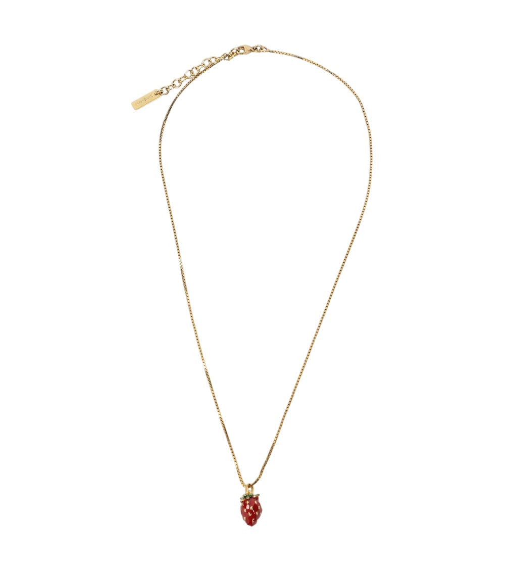 Golden Strawberry Pendant Necklace 1