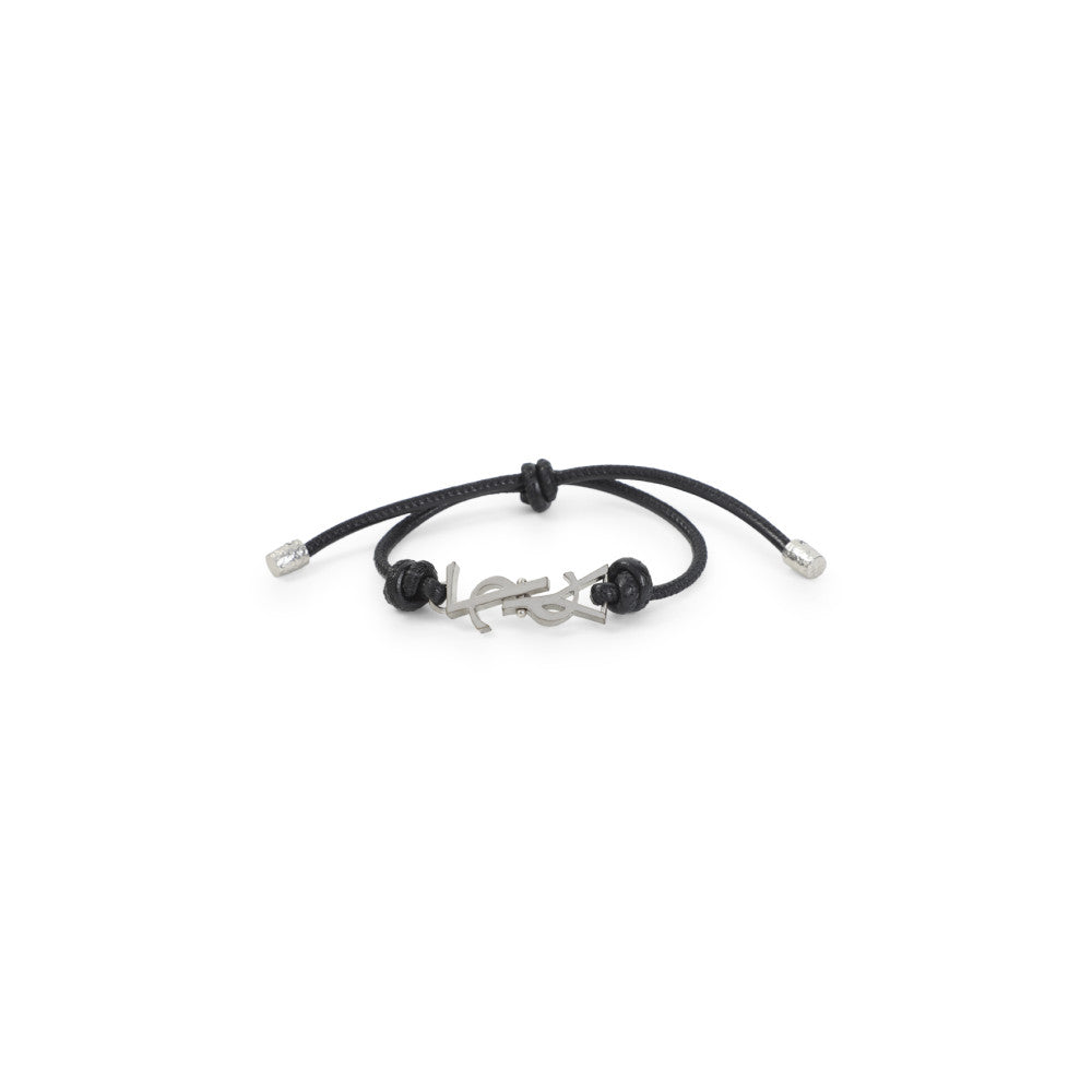 Black Monogram Cord Bracelet 1