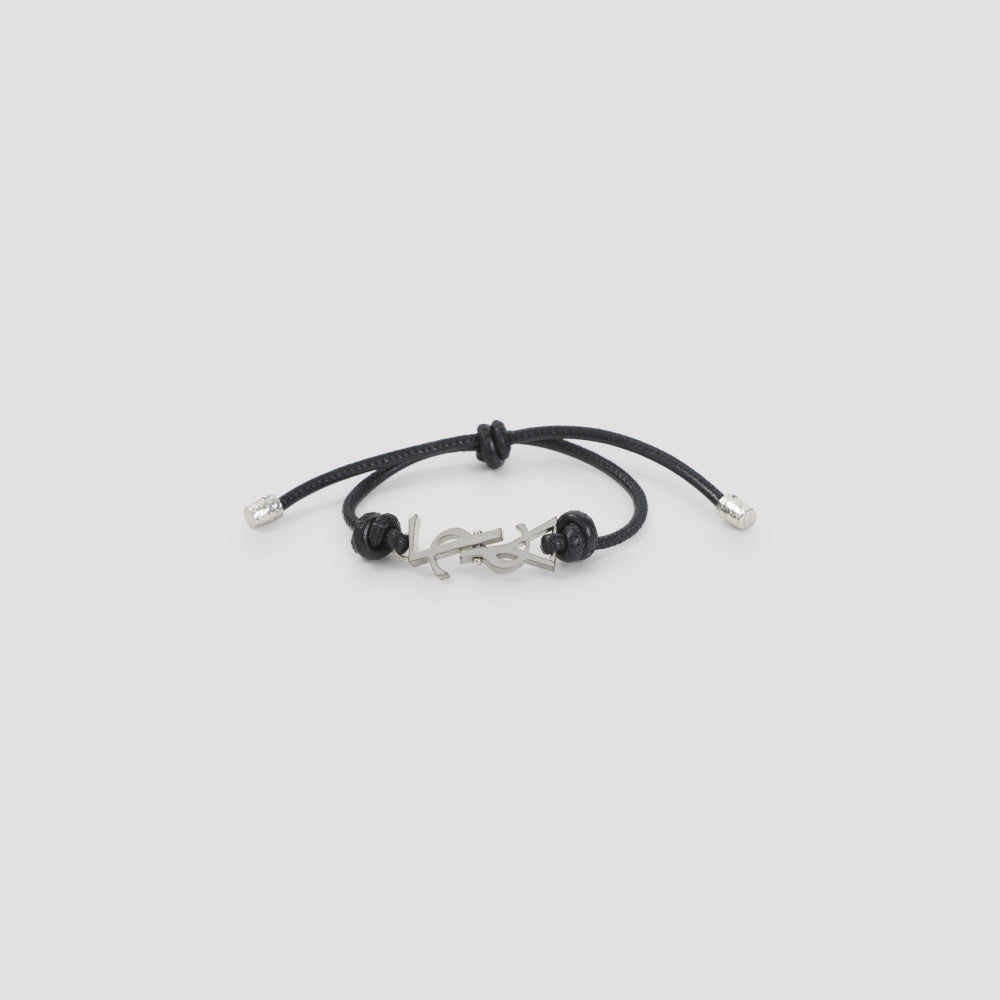 Black Monogram Cord Bracelet 2