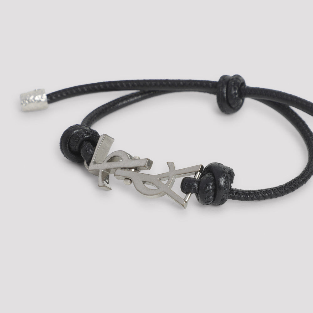 Black Monogram Cord Bracelet 4