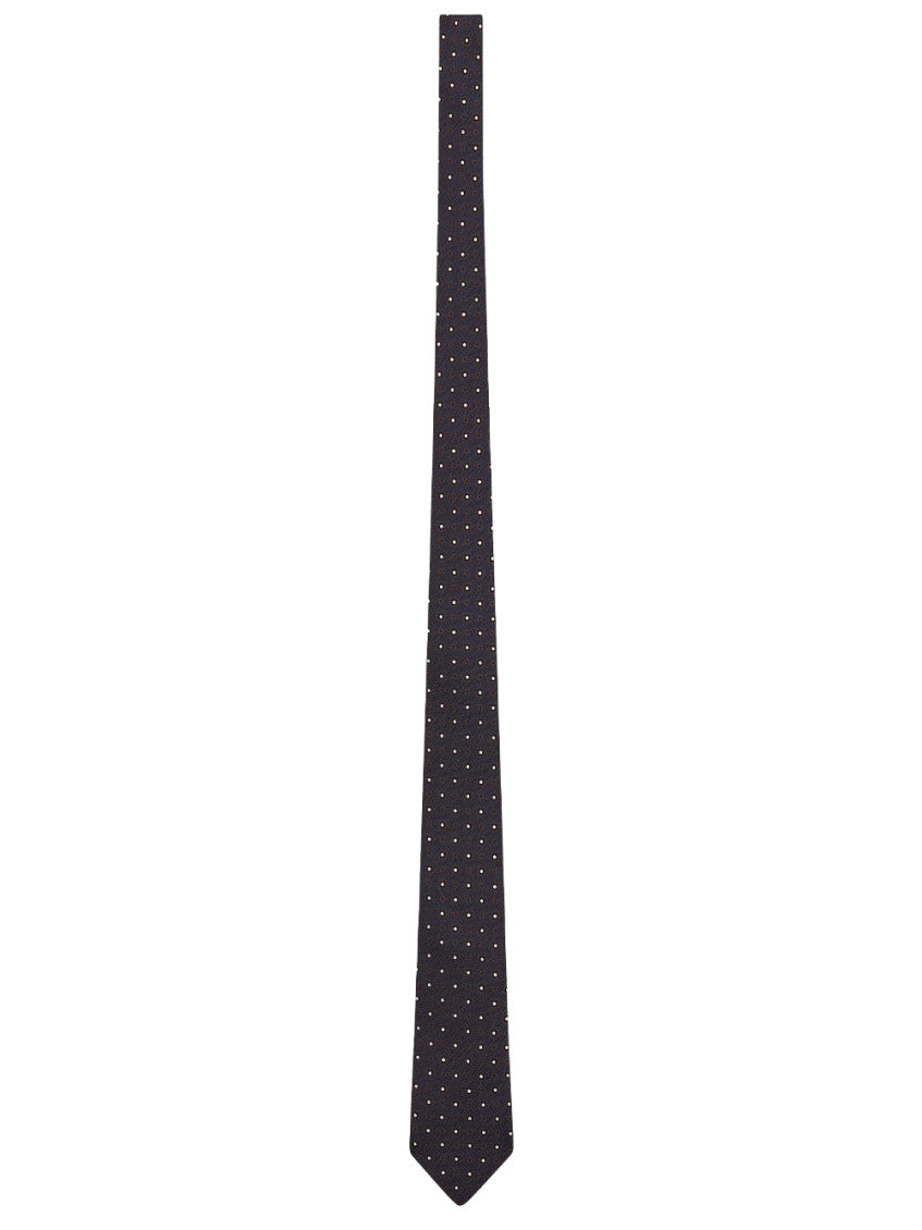 Navy Blue Polka Dot Tie 1