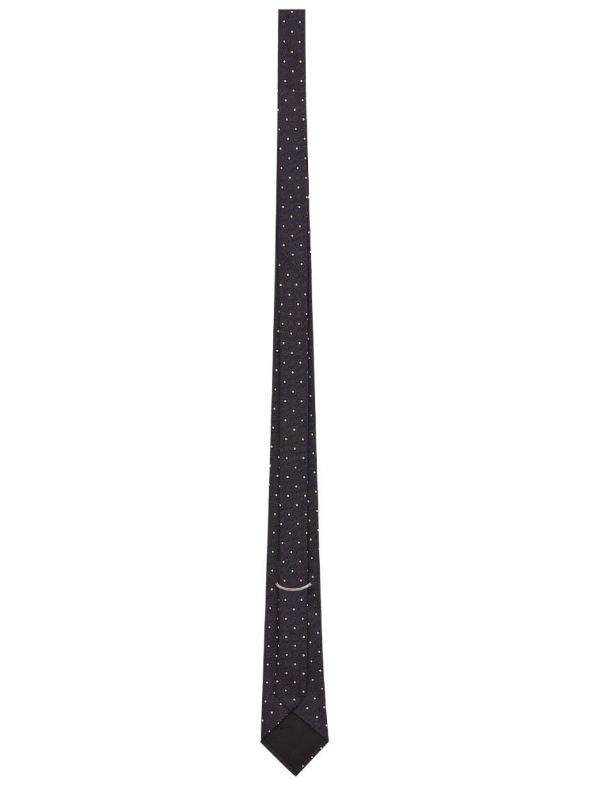 Navy Blue Polka Dot Tie 2