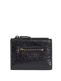 Black Textured Zip Wallet 1
