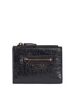 Black Textured Zip Wallet 1