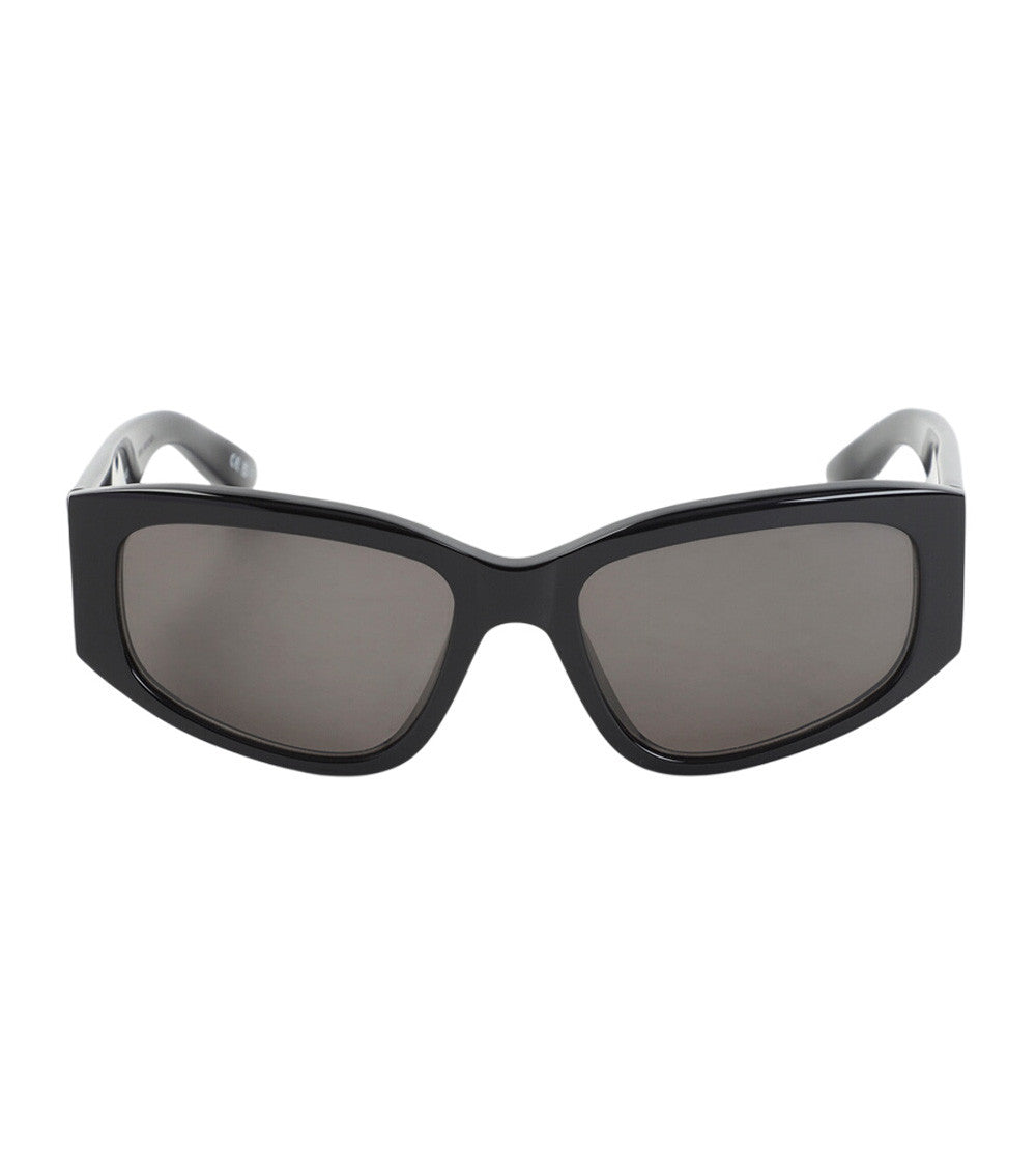 Black Rectangular Logo Sunglasses 1