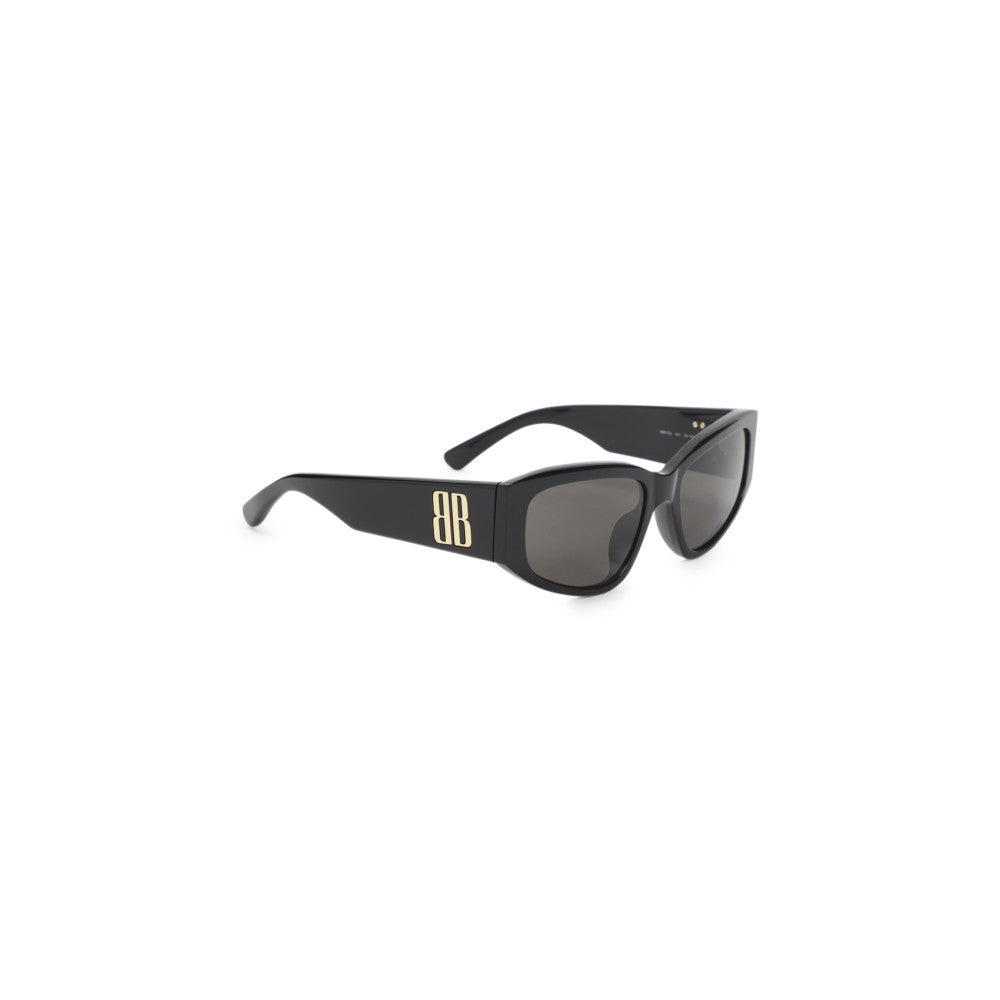 Black Rectangular Logo Sunglasses 2