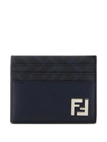 Navy Blue Logo Solid Card Holder 1