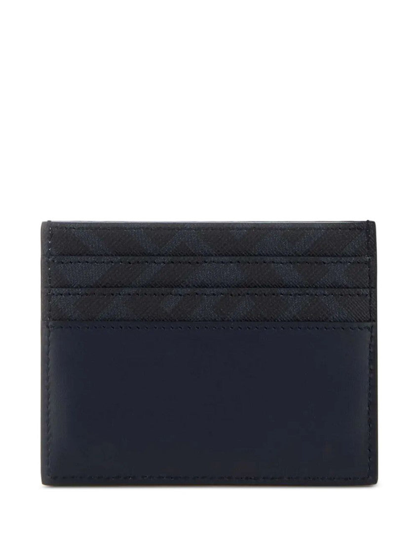 Navy Blue Logo Solid Card Holder 2