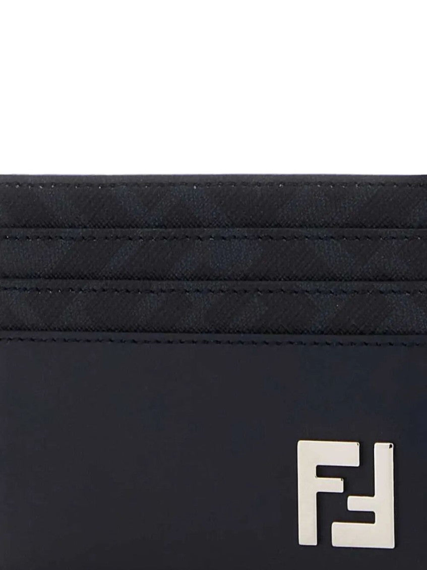 Navy Blue Logo Solid Card Holder 3