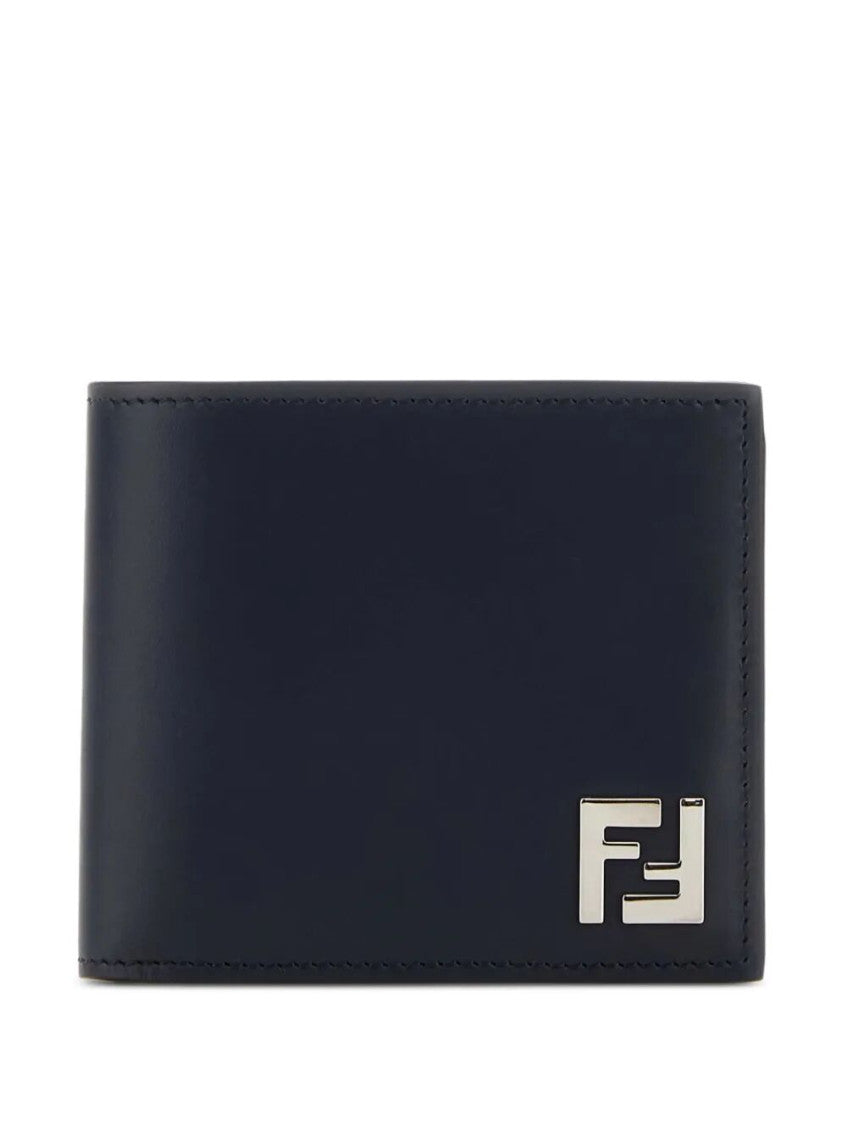 Navy Blue Classic Solid Logo Wallet 1