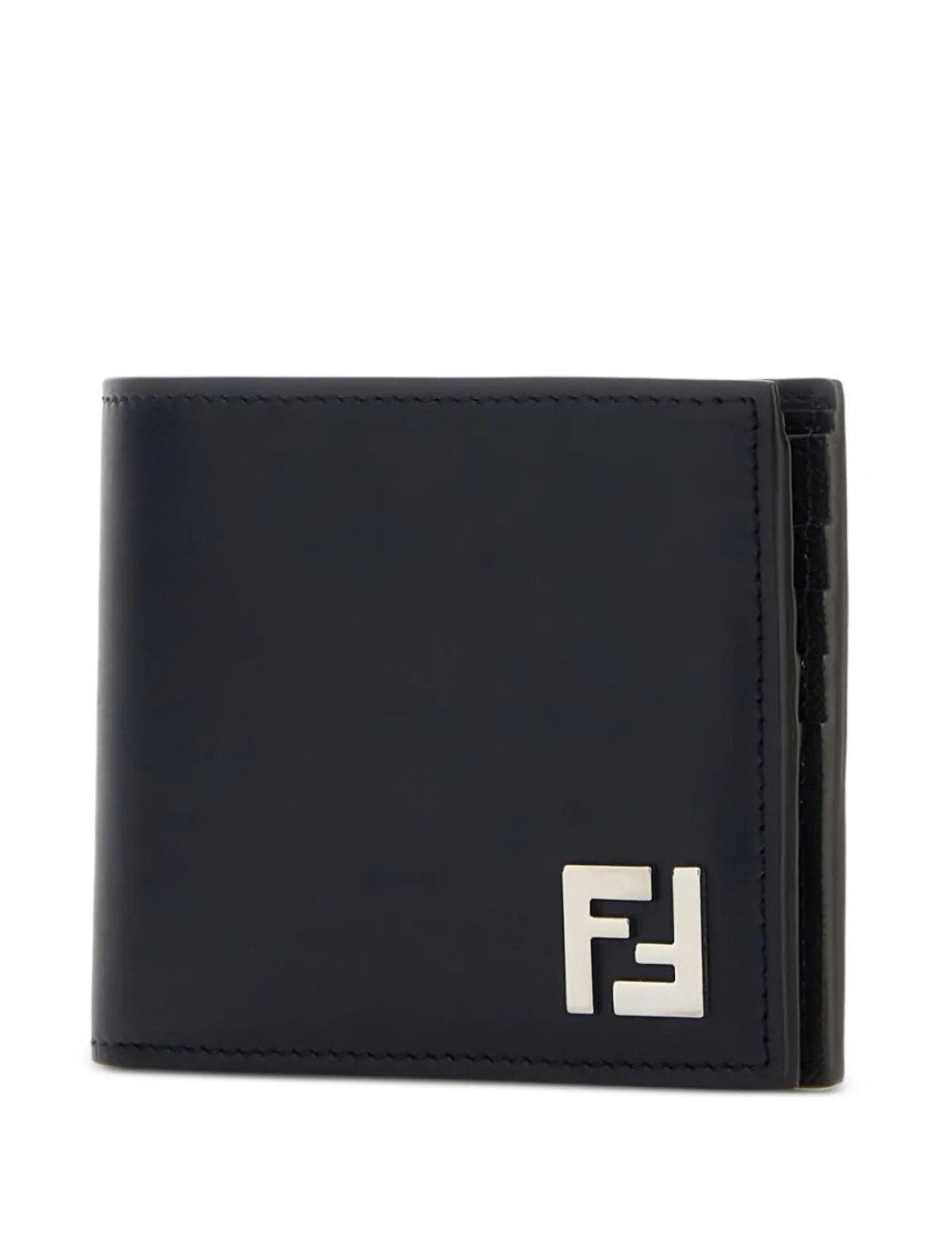Navy Blue Classic Solid Logo Wallet 2