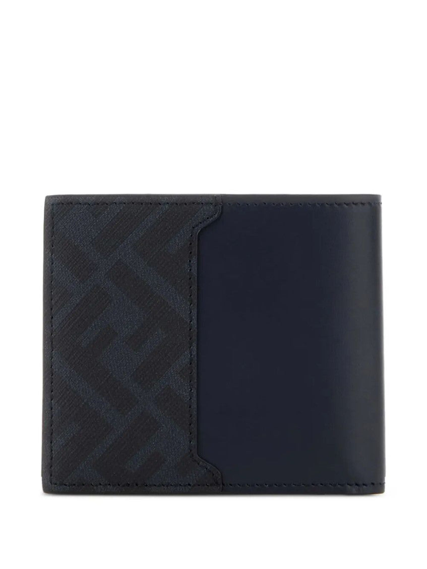 Navy Blue Classic Solid Logo Wallet 3