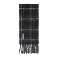 Black Fuzzy Checks Scarf 1